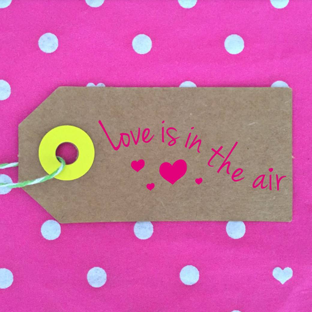 Tampon en bois Love is in the air Tampon en bois Love is in the air