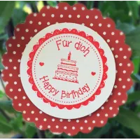 Tampon en bois Joyeux Anniversaire