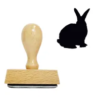 Tampon en bois Lapin de Pâques Tampon en bois Lapin de Pâques