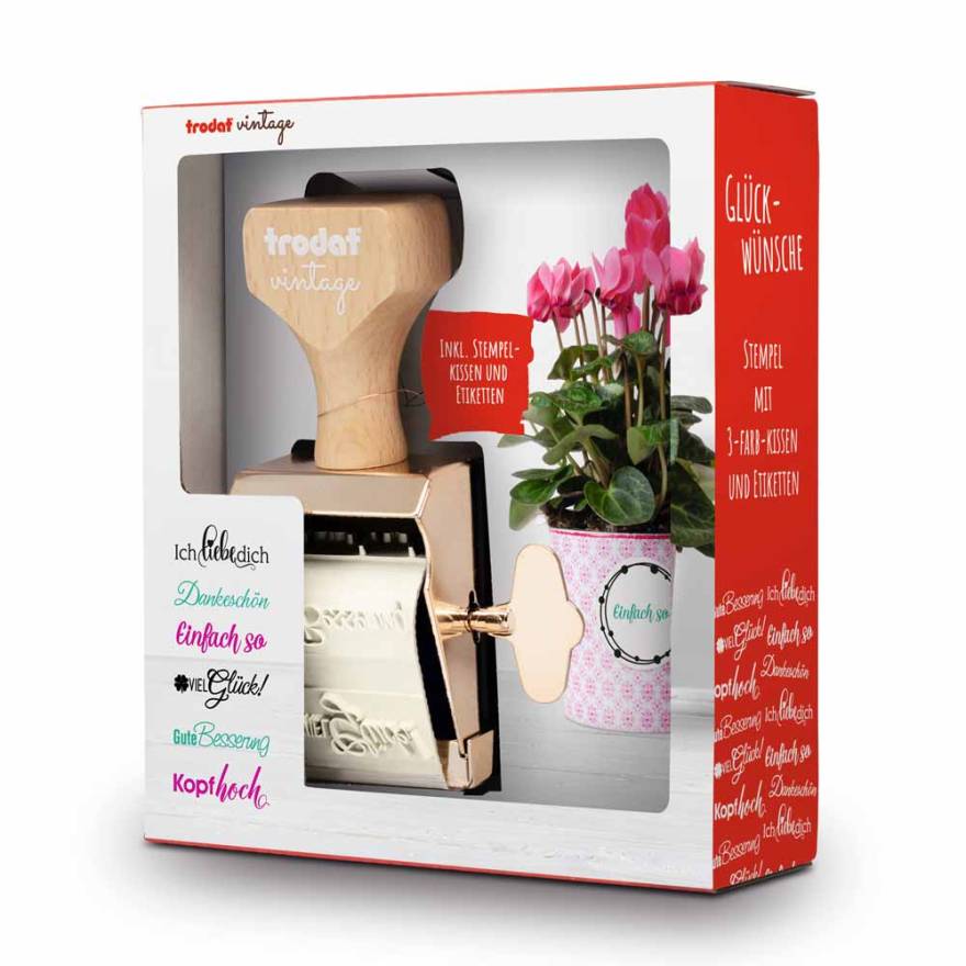 TRODAT Timbro Vintage - Set "Auguri" TRODAT Timbro Vintage - Set "Auguri"