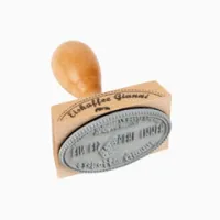 Timbro in legno 60x40 mm ovale