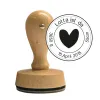 Timbro in legno a forma di cuore Timbro in legno a forma di cuore