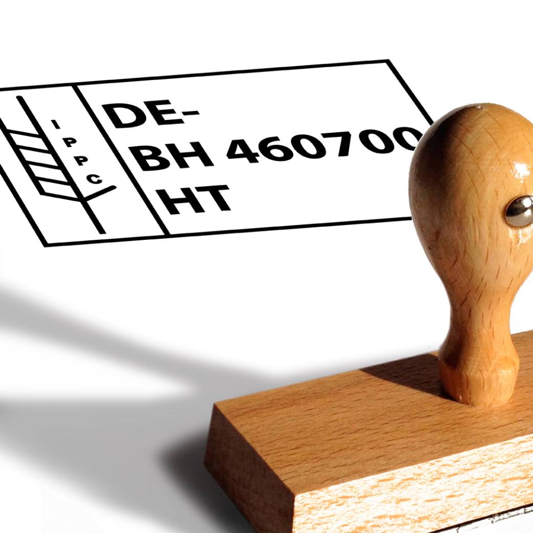 Timbre IPPC 100x60 mm Timbre IPPC 100x60 mm