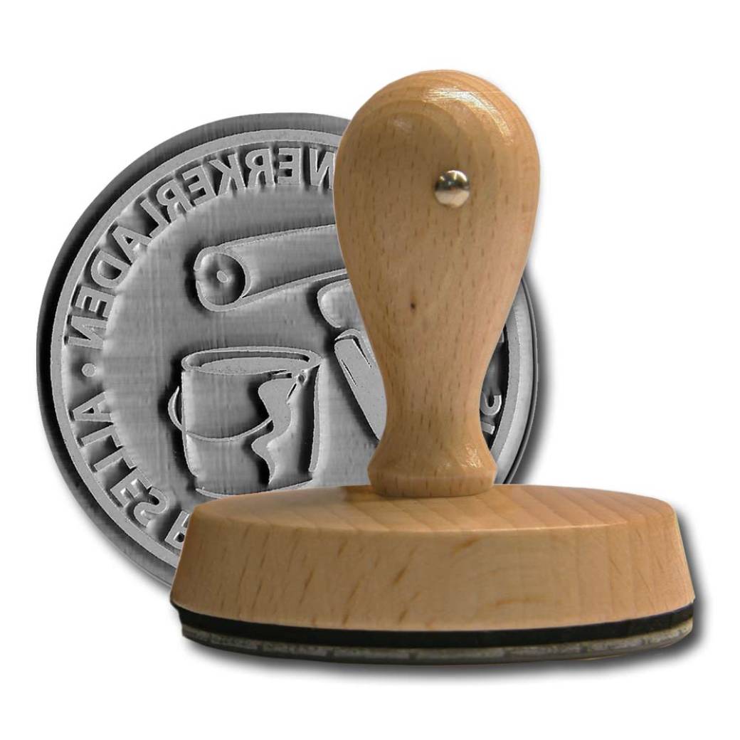 Timbro in legno rotondo d-80 mm Timbro in legno rotondo d-80 mm