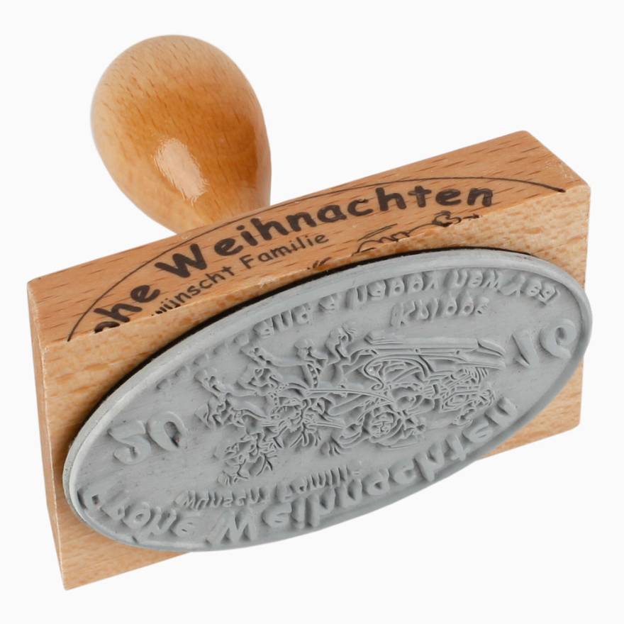 Timbro in legno 80x50 mm ovale Timbro in legno 80x50 mm ovale