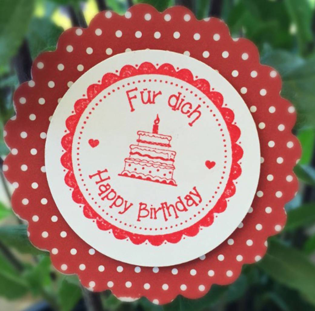 Tampon en bois Joyeux Anniversaire