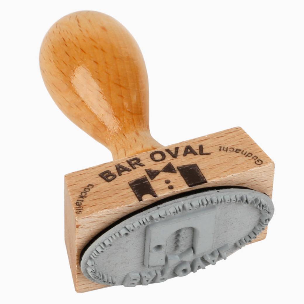 Tampon en bois 50x30 mm ovale