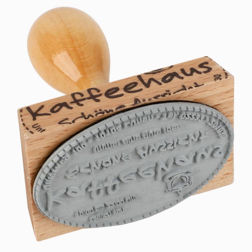 Tampon en bois 70x50 mm ovale Tampon en bois 70x50 mm ovale