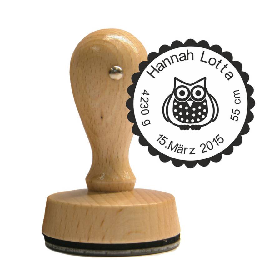 Tampons en bois Hibou