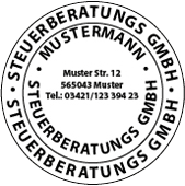 Runder Holzstempel mit einem Durchmesser von 60 mm und Muster.