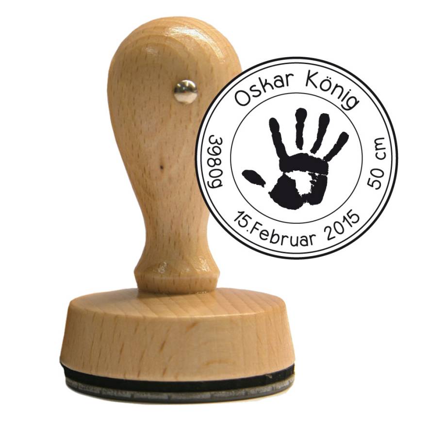 Timbro in legno a mano