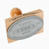 Tampon en bois 100x70 mm ovale