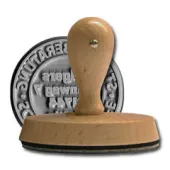 Timbro in legno rotondo d-100 mm