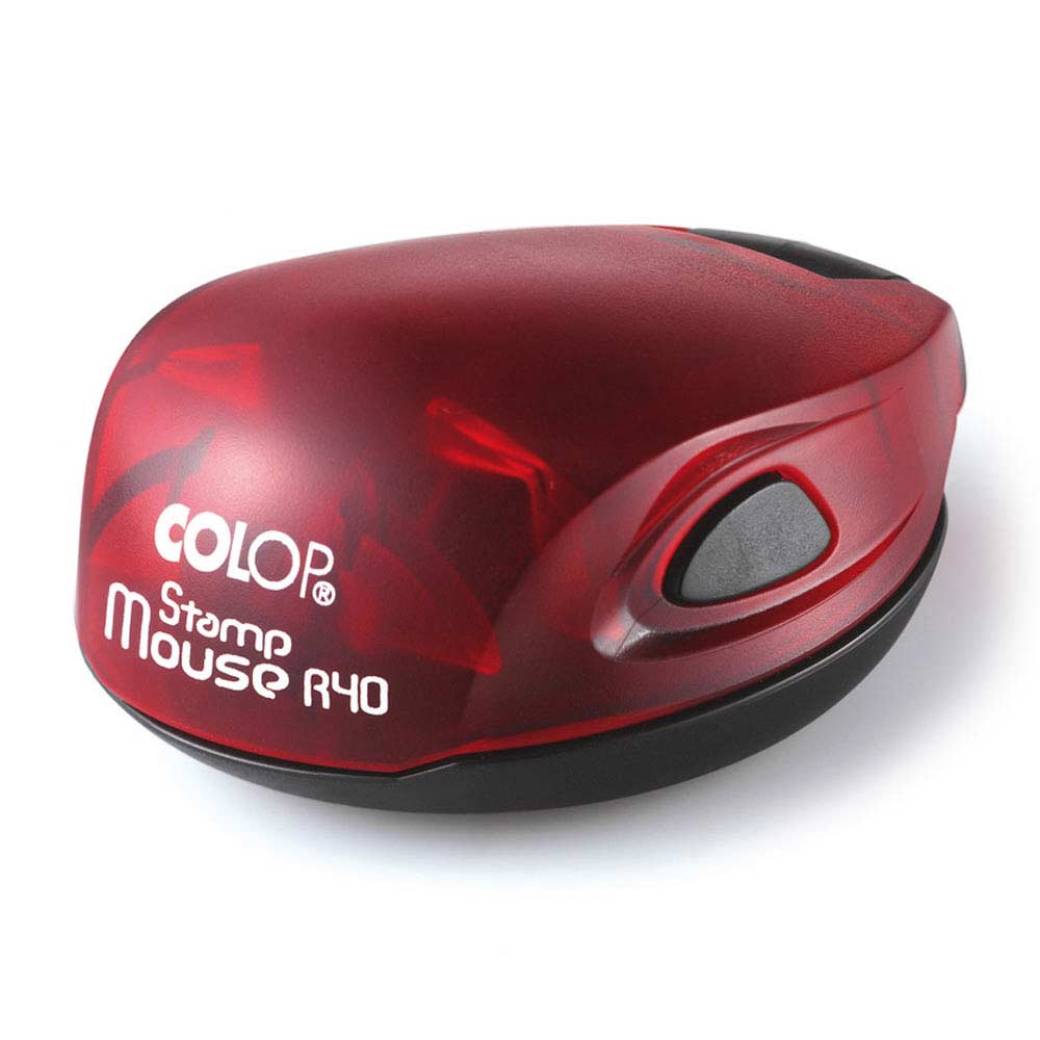 Colop Timbro Mouse 40 rotondo rosso - rubino