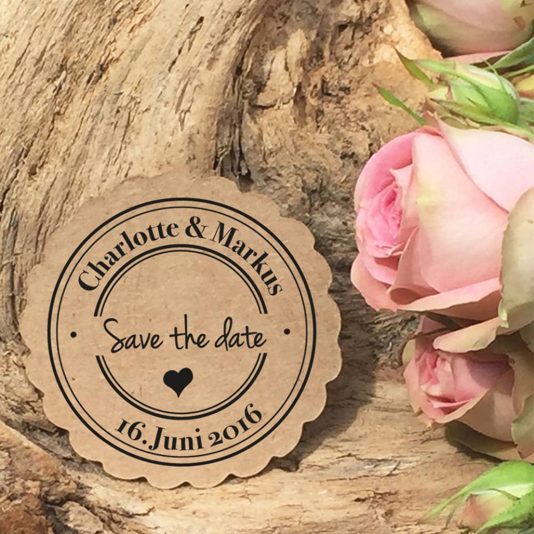 Timbro in legno Save the date1