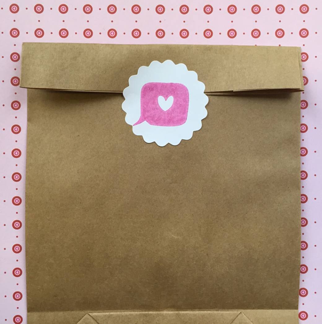 Holzstempel in Herzform