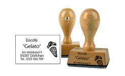 Timbro in legno quadrato