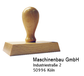 Stampo ad indirizzo in legno